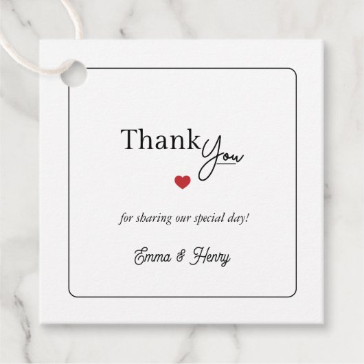 Lucky in Love Wedding  Bedankjes Labels (Voorkant)