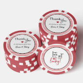 Lucky in Love Wedding Favor Poker Chips (Opstapeling)