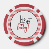 Lucky in Love Wedding Favor Poker Chips (Achterkant)