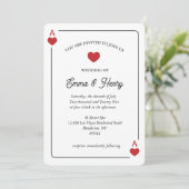 Lucky in Love Wedding Invitation  (Debout devant)