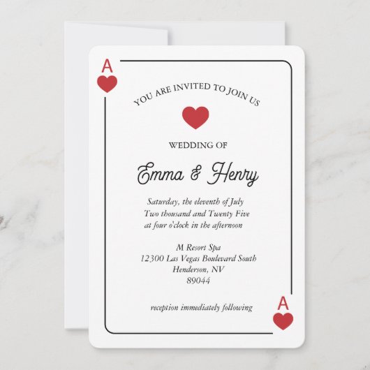 Lucky in Love Wedding Invitation  (Devant)
