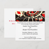 Lucky in Love Wedding Invitation Kaart (Voorkant / Achterkant)