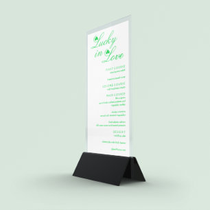 Lucky in Love Wedding Menu