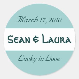 "Lucky in Love" Wedding Sticker
