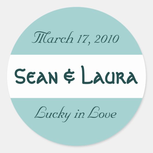 "Lucky in Love" Wedding Sticker (Voorkant)