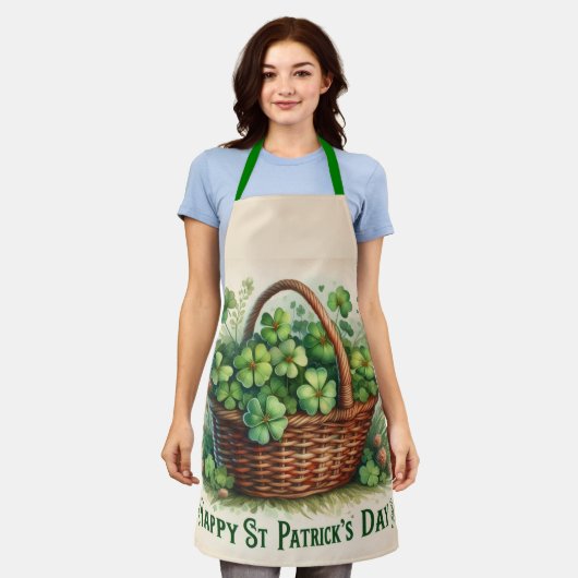 Lucky Irish 4-Leave Clover All-Over Print Schort (Gedragen)
