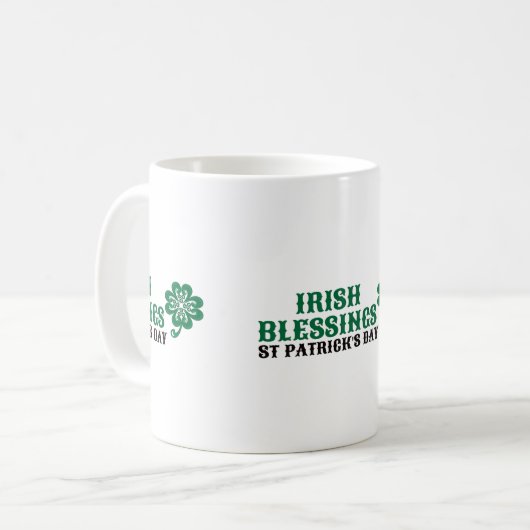 Lucky Irish Blessing Mok (Voorkant links)