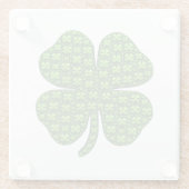 Lucky Irish Clover Glazen Onderzetter (Achterkant)