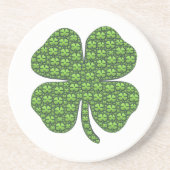 Lucky Irish Clover Sandstone Onderzetter (Voorkant)
