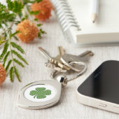 Lucky Irish Clover Sleutelhanger (Zijkant)