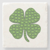 Lucky Irish Clover Stenen Onderzetter (Voorkant)