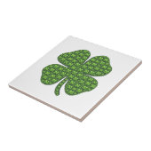 Lucky Irish Clover White Tegeltje (Zijkant)