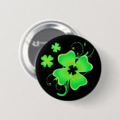 Lucky Irish Four Leaf Clover Button (Voorkant /achterkant)