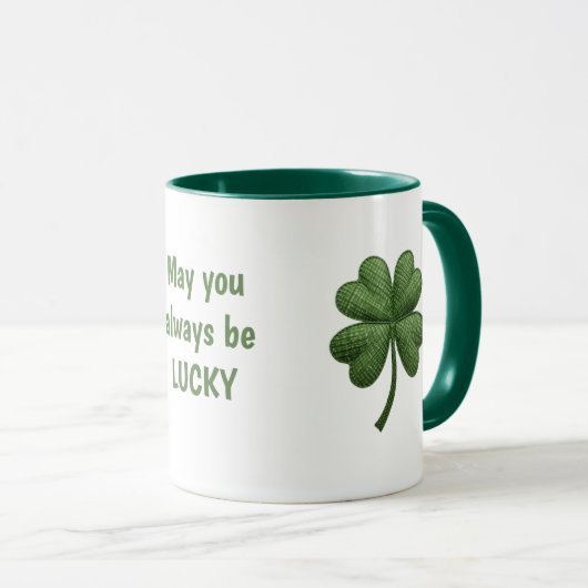 Lucky Irish Four Leaf Clover Mug (Devant droit)