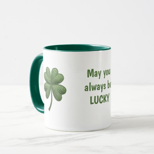 Lucky Irish Four Leaf Clover Mug (Devant gauche)