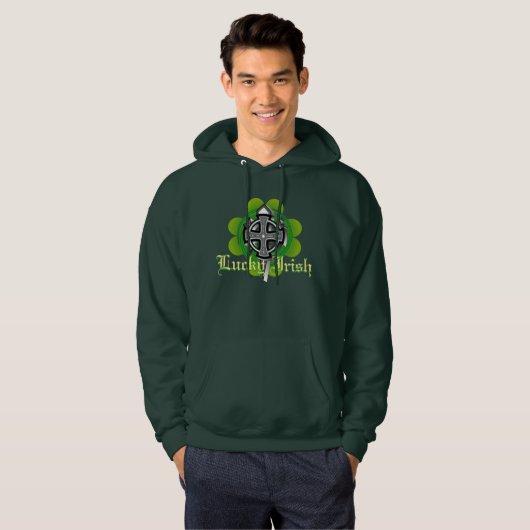 Lucky Irish Hooded Sweatshirt! Hoodie (Voorkant volledig)