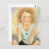 Lucky Irish Leprachaun Briefkaart (Voorkant / Achterkant)