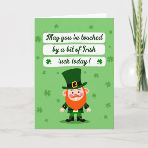 Lucky Irish Leprechaun Smile Kaart