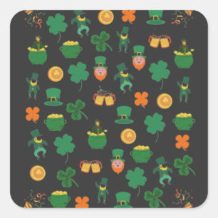Lucky Irish patrick's day Vierkante Sticker