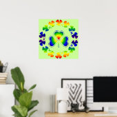 Lucky Irish | Poster arc-en-ciel Shamrock (Bureau à domicile)
