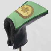 Lucky Irish Shamrock Gold Coin Golfheadcover (3/4 voorkant)