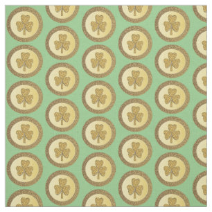 Lucky Irish Shamrock Gouden Munt Ambacht Stof