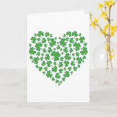 Lucky Irish Shamrock Heart Kaart (Gele Bloem)