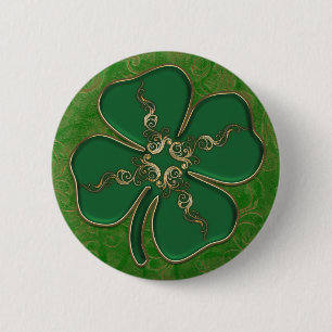Lucky Irish Shamrock Pin Buttonnen Ronde Button 5,7 Cm