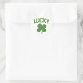 Lucky Irish Shamrock Ronde Sticker (Tas)