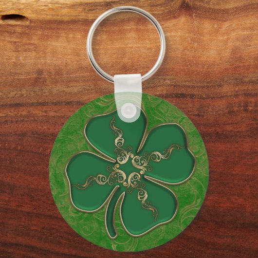 Lucky Irish Shamrock Sleutelhanger (Voorkant)