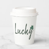 Lucky Irish Shamrock St Patricks Day Papieren Bekers (Voorkant)