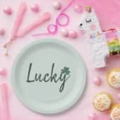 Lucky Irish Shamrock St Patricks Day Papieren Bordje (Feest)