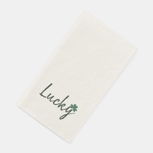 Lucky Irish Shamrock St Patricks Day Servet (Hoek)