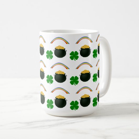 Lucky Irish St Patrick's Day Coffee Mok (Voorkant rechts)