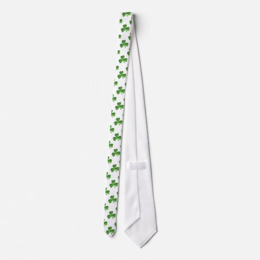 Lucky Irish Three Leaf Shamrock Clover Stropdas (Achterkant)