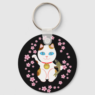 Lucky Japans Beckoning Maneki Neko Cat Sleutelhanger