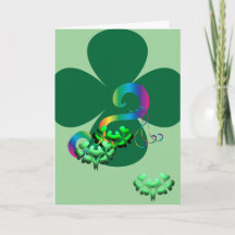 Lucky klaver Shamrock Ierse St. Patrick's Day kaar
