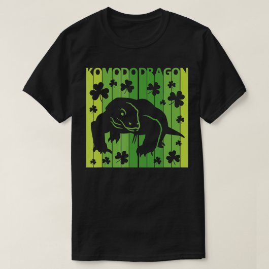 Lucky Komodo Dragon Animal St Patricks Day Iers T-shirt (Design voorkant)