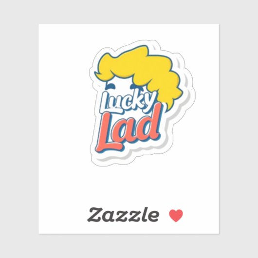 Lucky Lad Irish Pride Holiday Sticker (Vel)