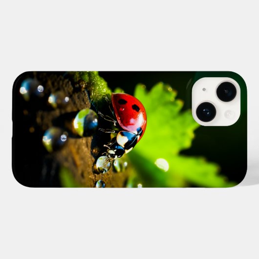 Lucky Ladybird Kever op Leaf Case-Mate iPhone Case (Achterkant (horizontaal))