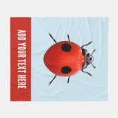 Lucky Ladybug Fleece Deken (Voorkant (Horizontaal))