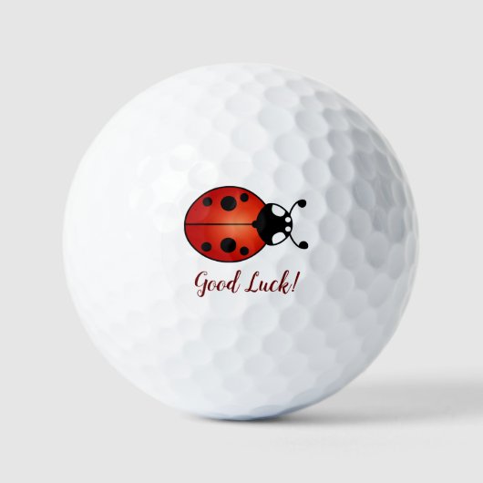 Lucky Ladybug Red Oranje Ladybird Good Luck Golfballen (Voorkant)
