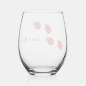 Lucky Ladybugs Design Vin Verre (Verso)