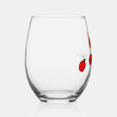 Lucky Ladybugs Design Vin Verre (Droite)