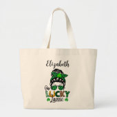 Lucky Lassie St. Paddy's Grote Canvas tas (Voorkant)