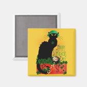 Lucky Le Chat Noir St. Patrick's Day Magneet (Voorkant / Achterkant)