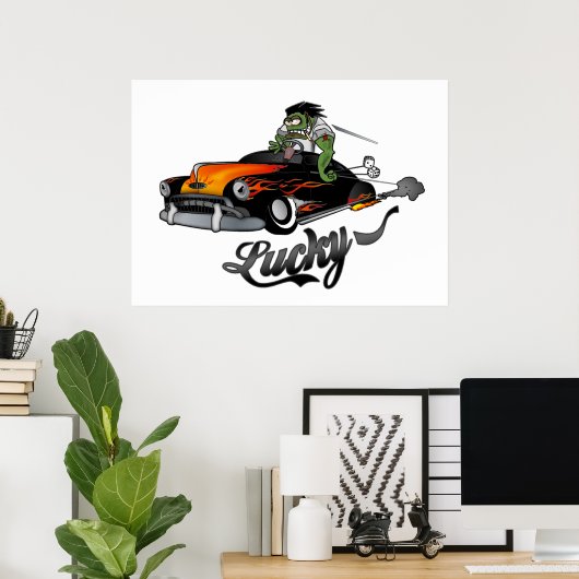 "Lucky" Lead Sled Art Poster (Thuiskantoor)