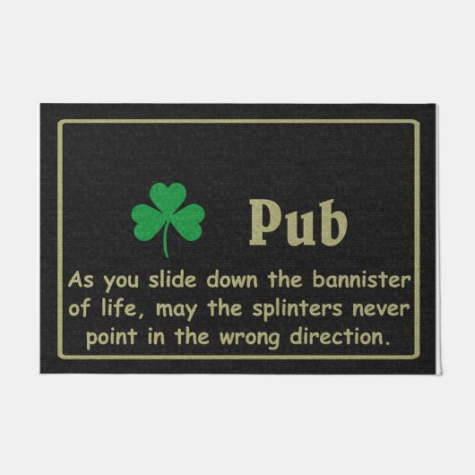 Lucky Leaf Doormat, Simple Quottes Mat (Voorkant)