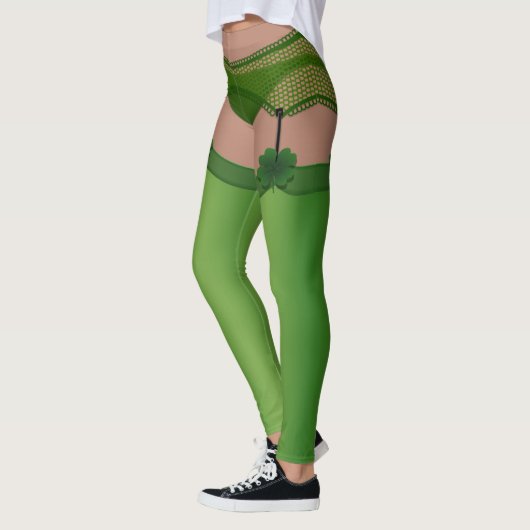 Lucky Leggings Funny St. Patrick's Costume Pantalo (Gauche)