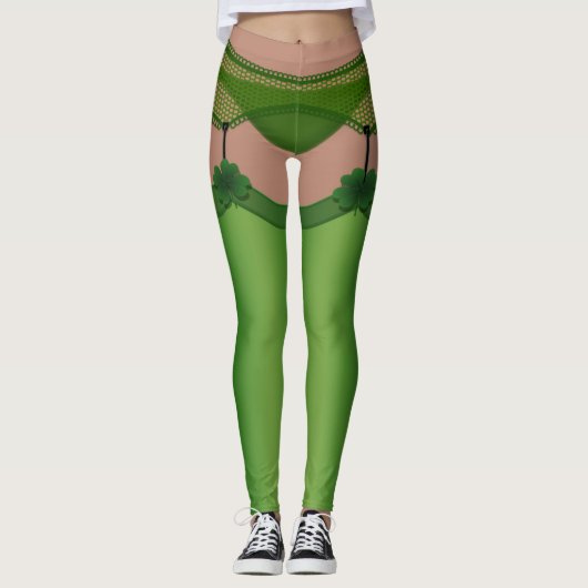 Lucky Leggings Funny St. Patrick's Costume Pants (Voorkant)